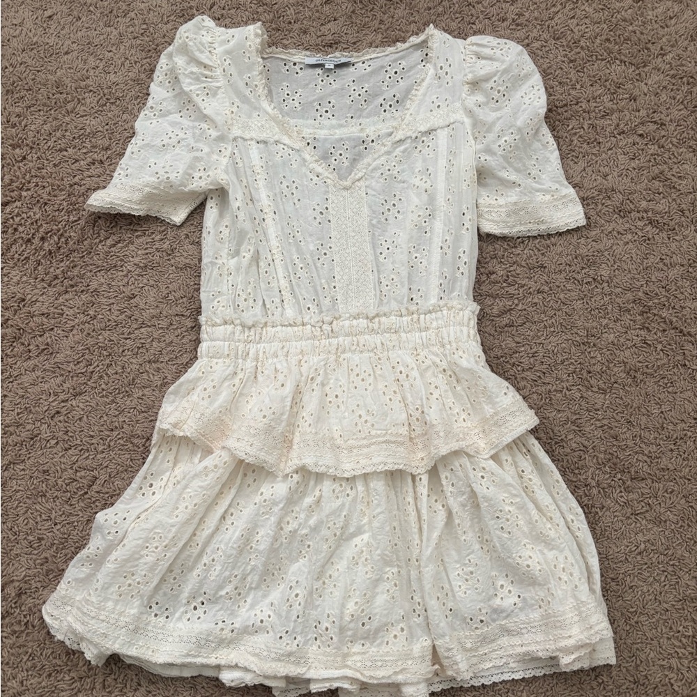 Cream Eyelet Lace dress